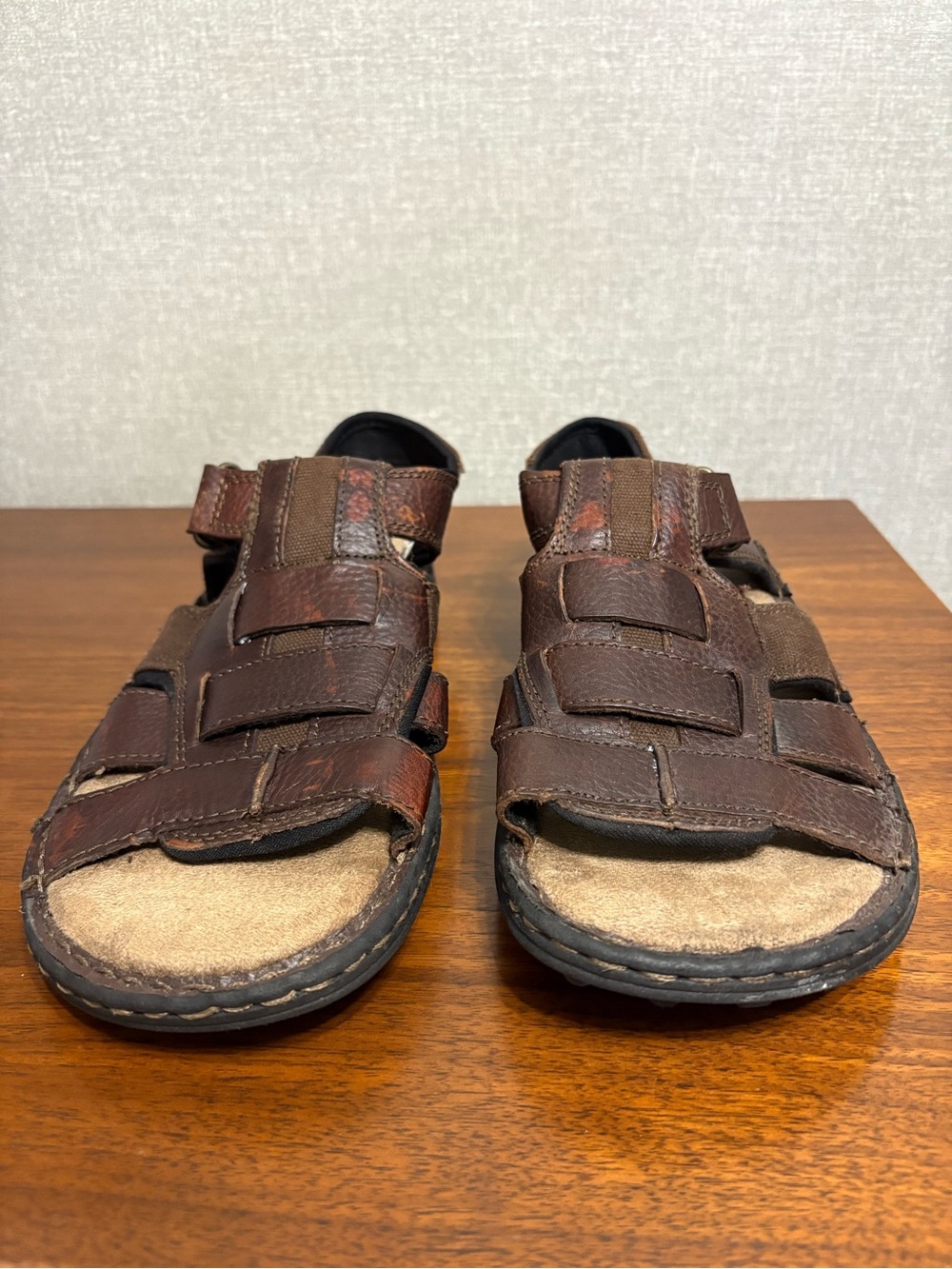 Earth Spirit Men's Brown Leather Fisherman Sandals